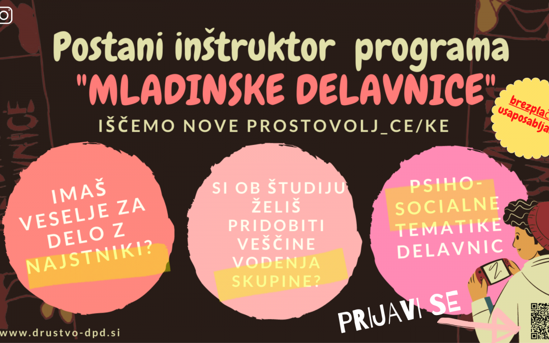 Informativni sestanek za nove prostovoljce v Ljubljani v šol. letu 2021/22