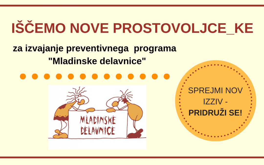 Iščemo nove prostovoljke/ce